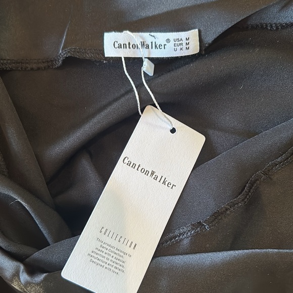 Black Halterneck Slip On Dress - Picture 3 of 5